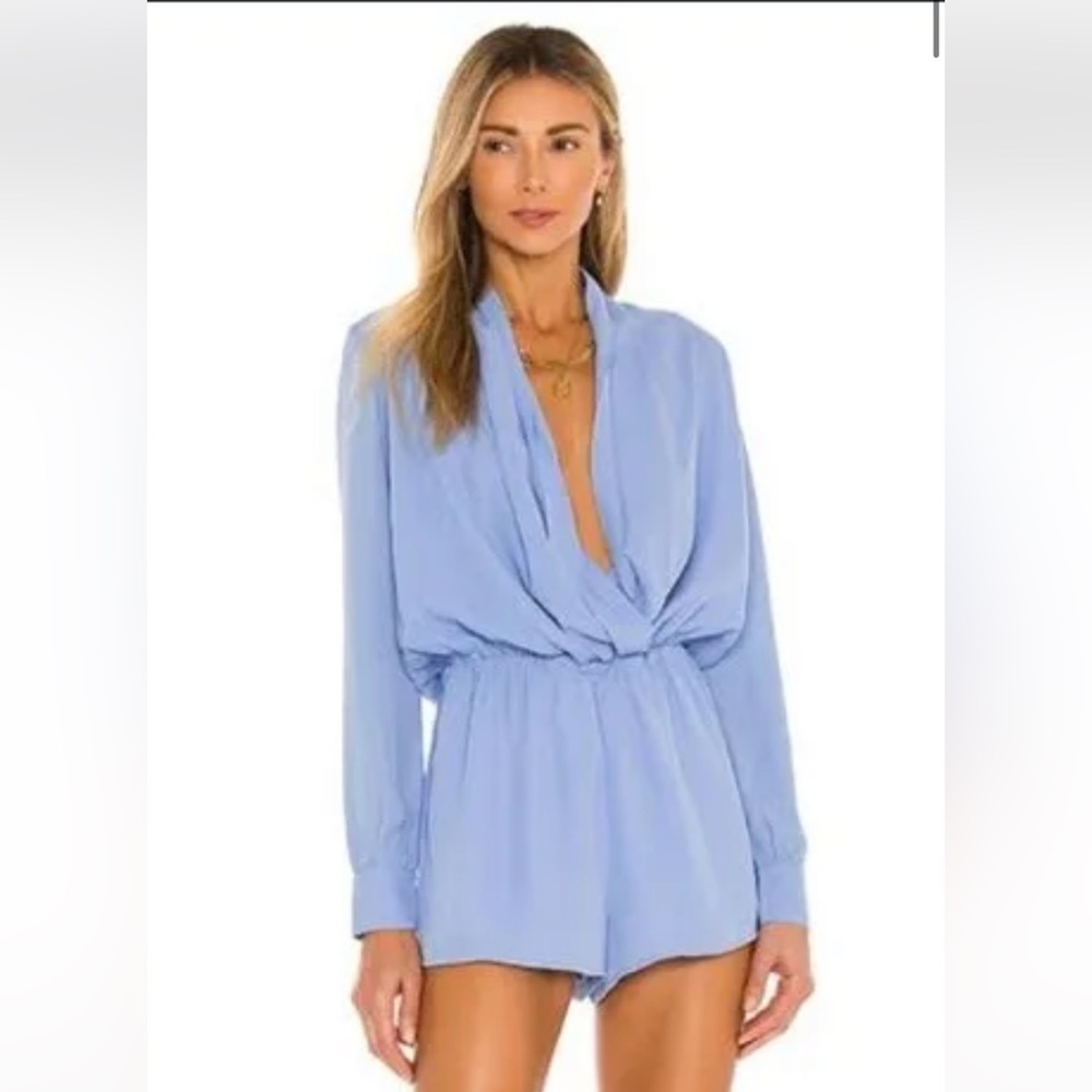 Superdown Blue Romper